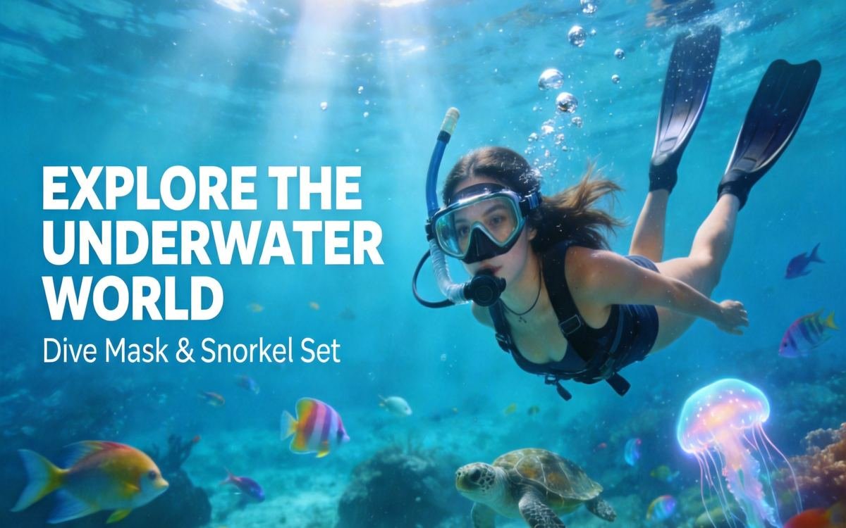 Professional diving masks and snorkel sets for snorkeling and freediving